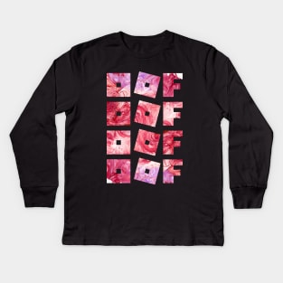 Roblox logo game - Oof (ripetitive - red paint) | gamer Kids Long Sleeve T-Shirt